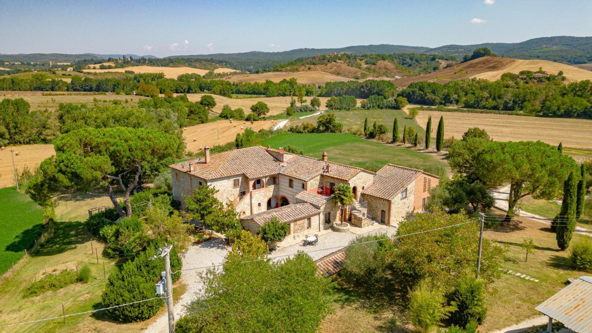 Ulivo-Chianti Charming Flat With Private Parking! Apartment Asciano Bagian luar foto